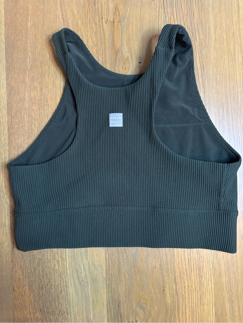 English Factory Olive Ribbed One-Shoulder Top with Multi-Color Crochet Accent - Picture 6 of 7